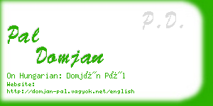 pal domjan business card